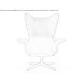 Swivel armchair with 4-star base and armrests Maraylya