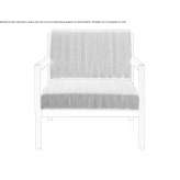 Fabric armchair with armrests Walden