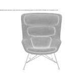 Fabric armchair with high backrest Gracia