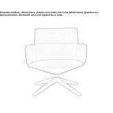 Swivel armchair on trestles with armrests Amacuzac