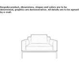 Fabric armchair with armrests Balboa