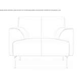 Leather armchair with armrests Gandho