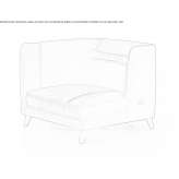 Fabric armchair with removable cover and armrests Pianoro