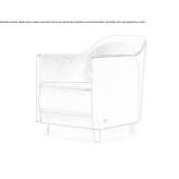 Leather armchair with armrests Ibieca
