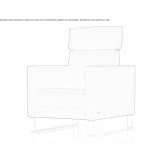 Fabric armchair based on a sled with a headrest Cheadle
