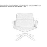 Swivel armchair on trestles with armrests Amacuzac