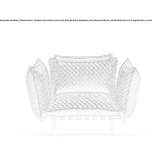 Fabric armchair with removable cover and armrests Waltham