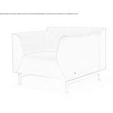 Fabric armchair with armrests Massiola