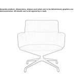 Swivel armchair with 4-star base and armrests Amacuzac