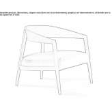 Solid wood armchair with armrests Gravatai