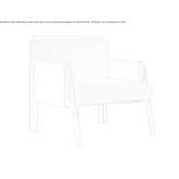 Velvet armchair with armrests Weilburg