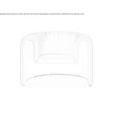 Fabric armchair with armrests Boiarka