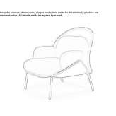 Wing chair with low backrest Farnham