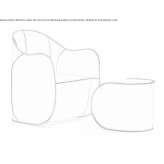 Tanned leather armchair with armrests Levens