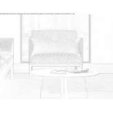 Fabric armchair with armrests Bilgaard