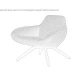 Fabric armchair on trestles Montorio