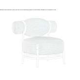 Fabric armchair with armrests Gilbert