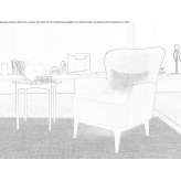 Armchair with footrest Moisburg
