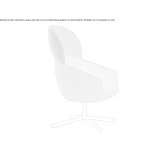 Fabric armchair with high backrest and 4-star base Cerbon