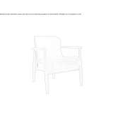 Leather armchair with armrests Tacony