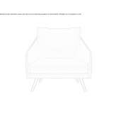 Leather upholstered armchair with armrests Okegem