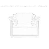 Velvet armchair with armrests Salmo