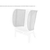 Beech armchair with high backrest Mayet