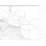 Armchair upholstered with cotton Mirabel