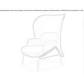 Wing chair with high backrest Farnham