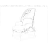 Wing chair with medium backrest Farnham