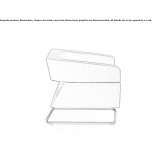 A lounge chair based on a sleigh with armrests Timana