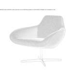 Swivel fabric armchair with a 4-star base and armrests Montorio