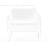 Armchair with armrests Lemu