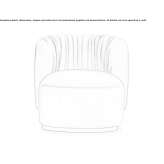 Leather armchair with armrests Senoia