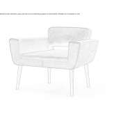 Fabric armchair with armrests Iacobeni
