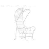 Armchair with high backrest and removable cover with armrests Vinuelas