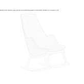 Fabric rocking chair with armrests Drocourt