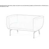 Fabric armchair with armrests Atchison