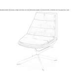 Swivel leather armchair with 4-star base Aticama