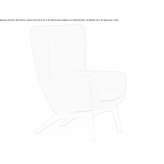 Fabric armchair with high backrest and armrests Prato