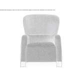 Bergere textile armchair with armrests Cosna