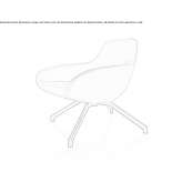 Leather armchair with armrests Montorio