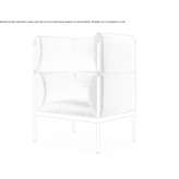 Fabric armchair with high backrest Tuglui