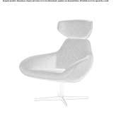 Swivel fabric armchair with a 4-star base Montorio
