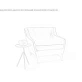 Leather or fabric armchair with armrests Darnius