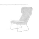 A wing-shaped fabric armchair in a modern style Issoire
