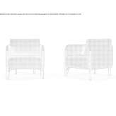 Fabric armchair with armrests Bazaliya