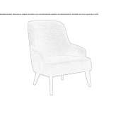 Fabric armchair with armrests Pizzano