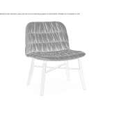 Armchair upholstered with fabric Chynov