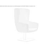 Armchair with high backrest and armrests Prato